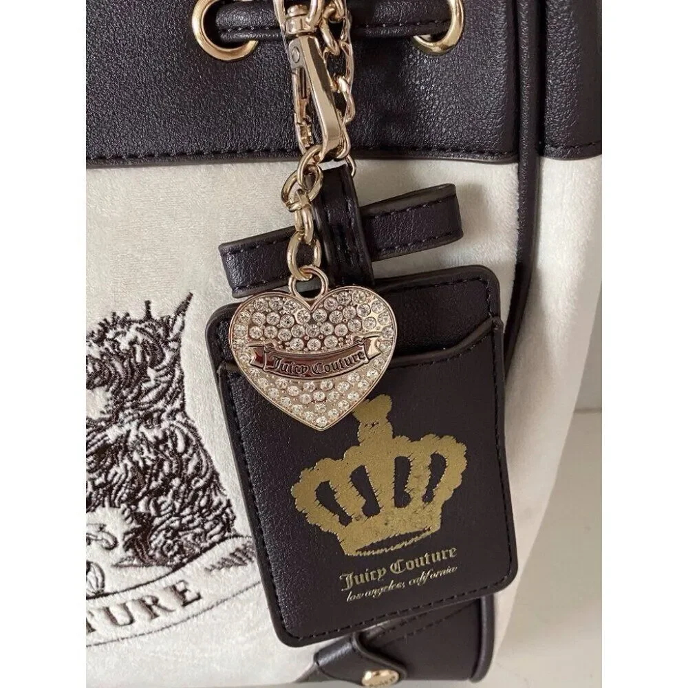 Juicy Couture Classic Scottie Dogs Tote‎ Crystal Off White Daydreamer Viral NEW